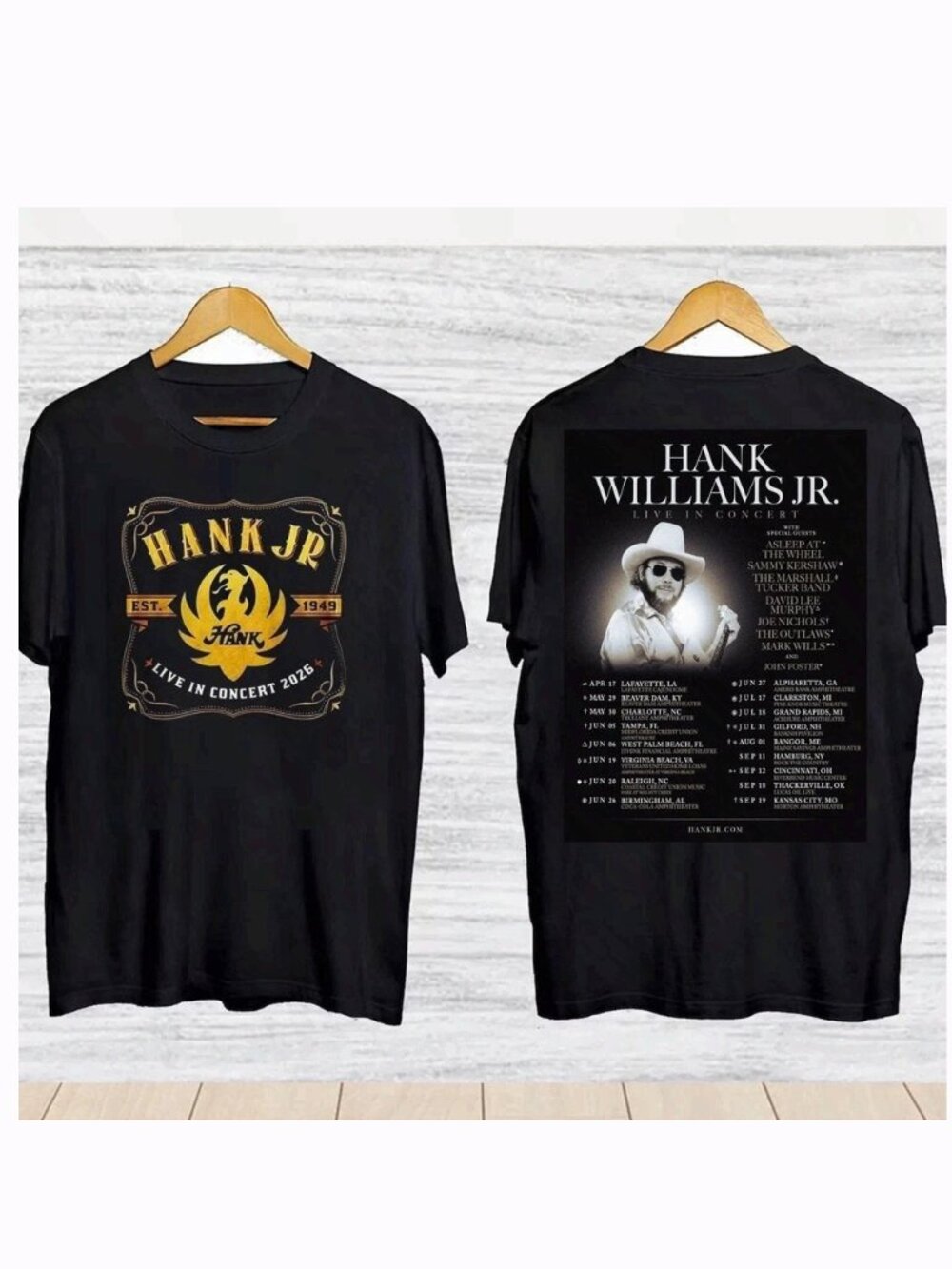 Hank Williams Jr. Tour 2026 Graphic Concert T-Shirt